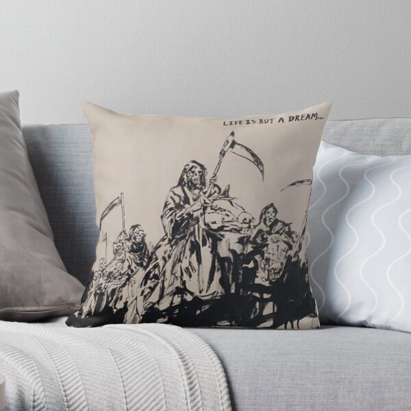 Skeleton Reaper Life Is But A Dream Throw Pillow RB3010 product Offical avenged-sevenfold Merch